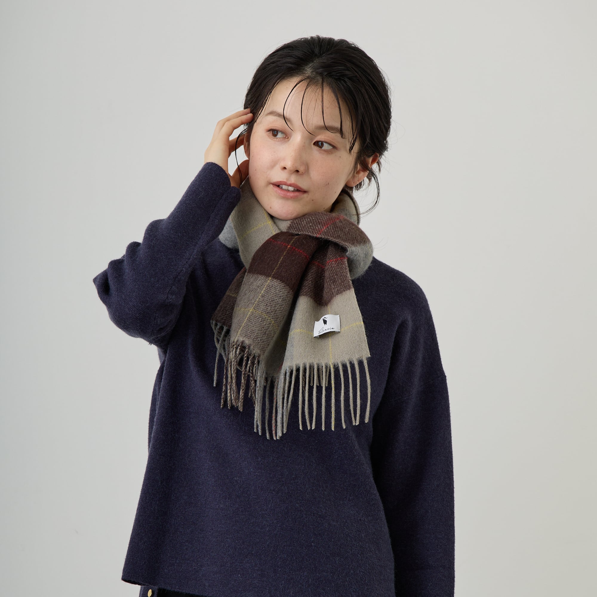 OVY カシミヤ マフラー カシミヤマフラー チェク柄 180*30cm – Utukky