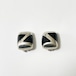 Vintage Onyx & 925 Silver Earrings Made In Mexico