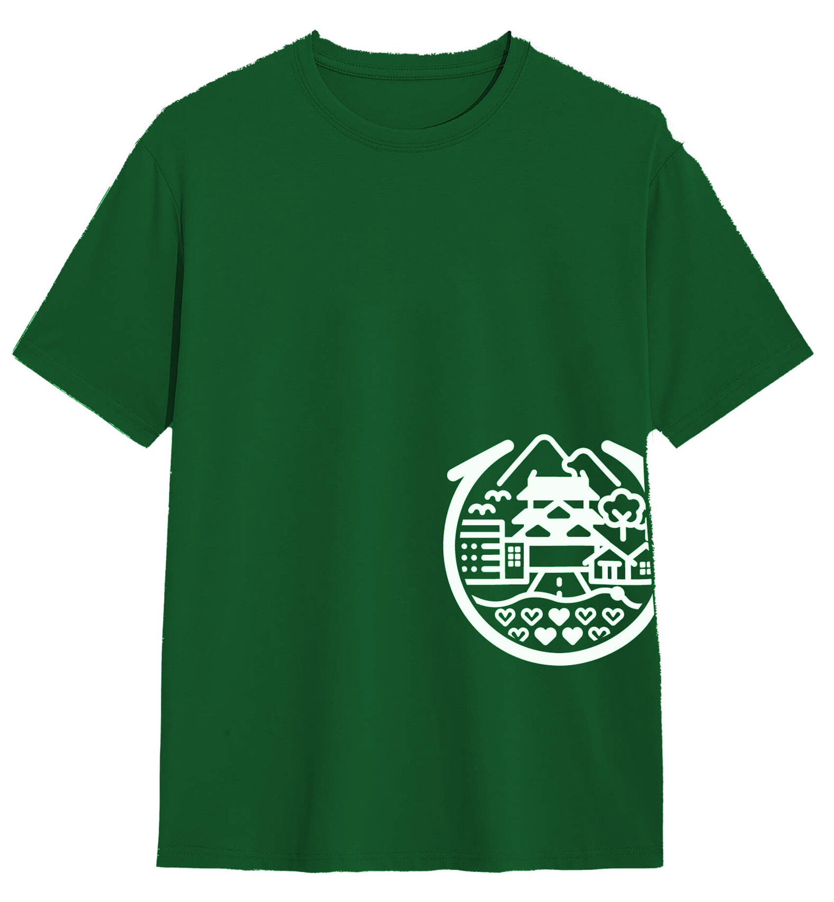 姫路市ブランドメッセージ&ロゴTシャツ ブラック ポリエステル