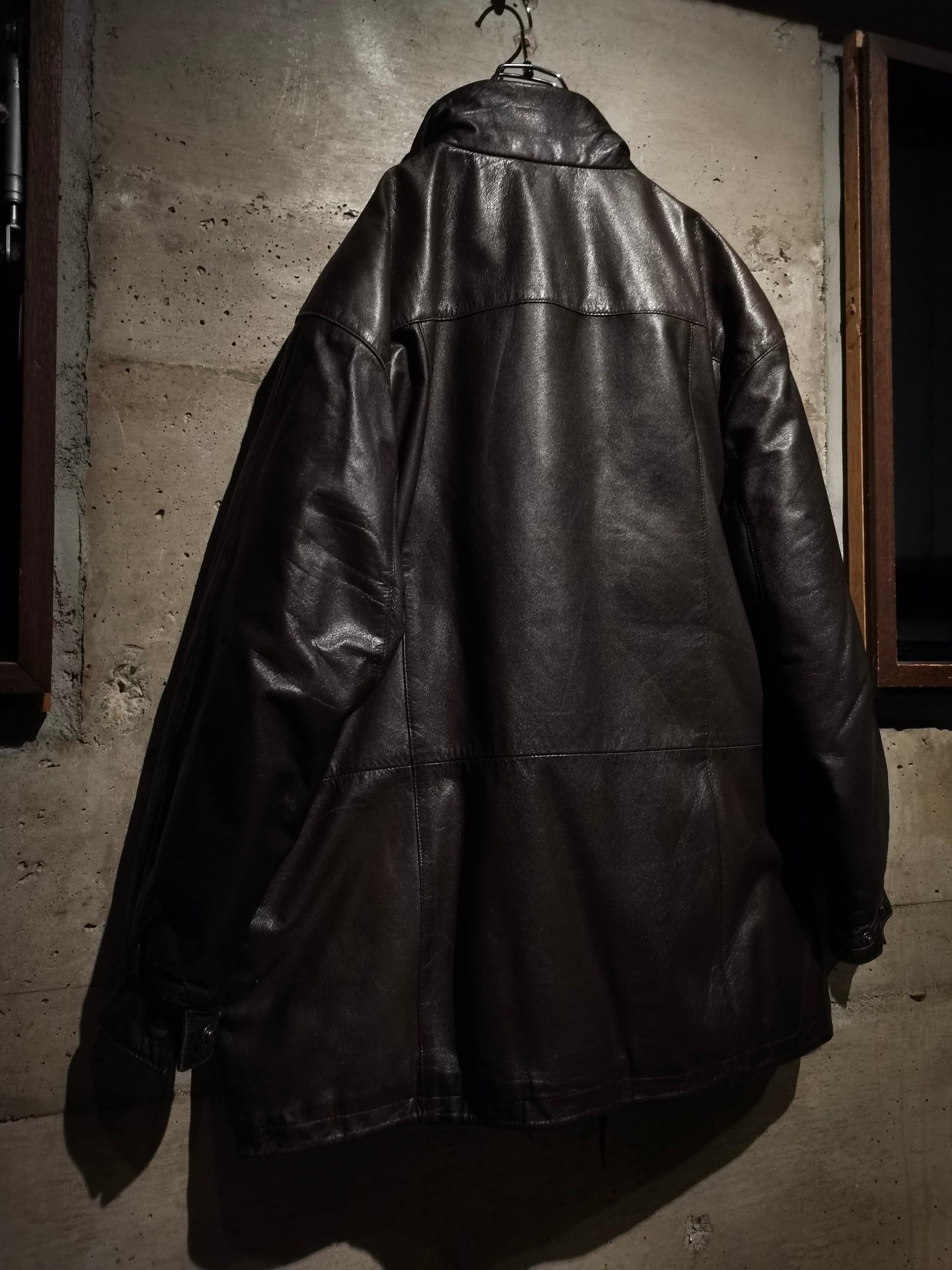 Caka】80〜90's “Eddie Bauer” Vintage Leather Down Jacket | Caka