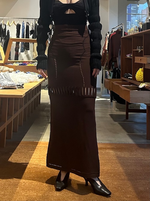 【24SS】FETICO フェティコ / MESH KNIT MAXI SKIRT