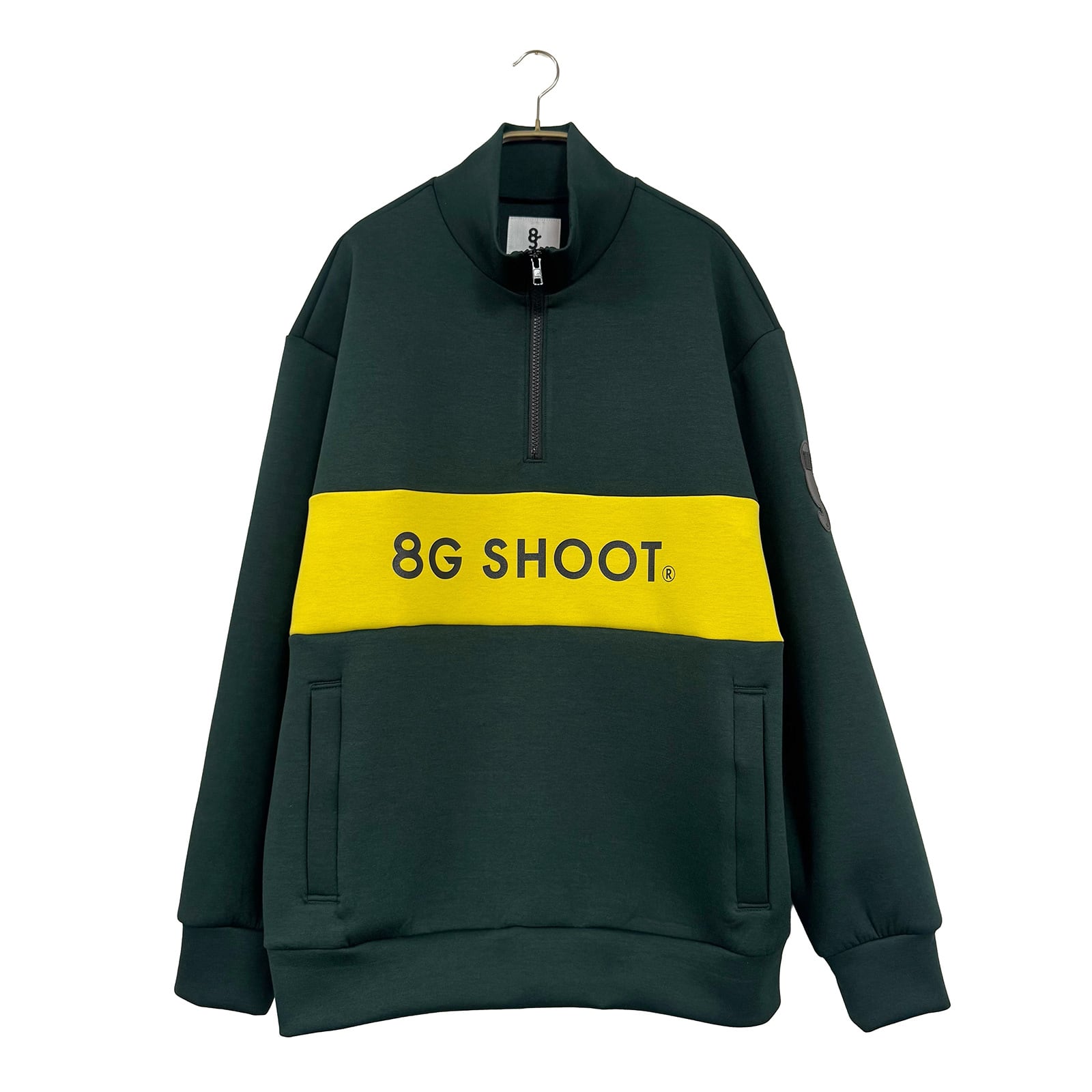 メンズウェア 8gshoot 8G HALF ZIP SWEATSHIRT 8g shoot 8G HALF ZIP PULLOVER -GREEN- | 8G SHOOT WEBSTORE