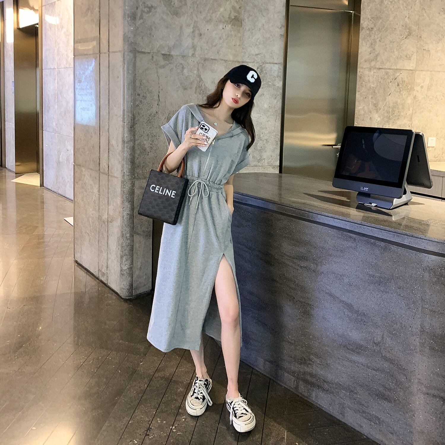 フードグレーヴィンテージドレス サマー 夏物 ビンテージ 6Du_Shop_Women96983276231