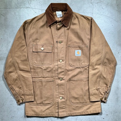 80's carhartt カーハート ミシガンチョアコート カバーオール ワークジャケット ブラウンダック CRAFTED WITH PRIDE IN USA  グッドコンディション 美品 36 USA製 希少 ヴィンテージ BA-1756 RM2175H