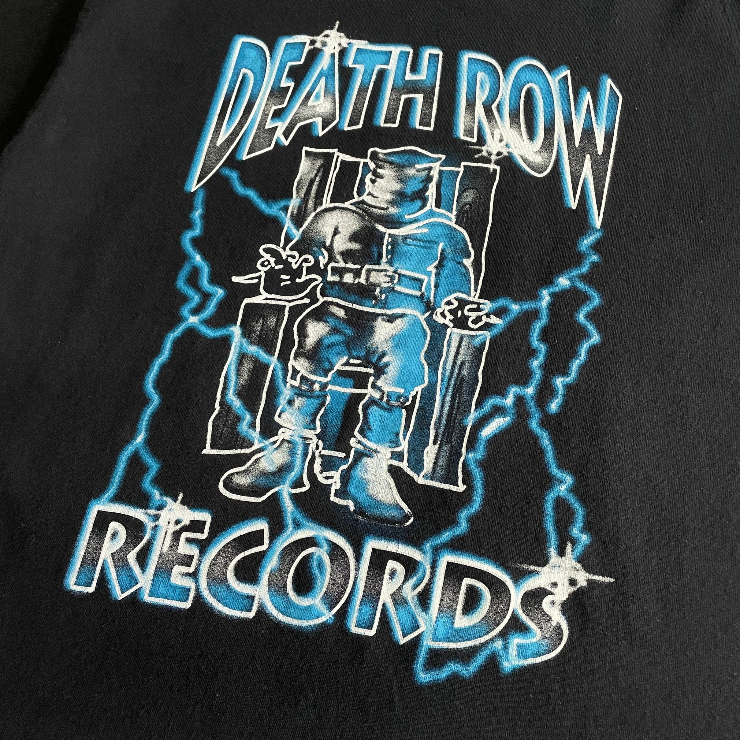 DEATH ROW Records ヒップホップ バンドTシャツ メンズL 古着 ブラック 