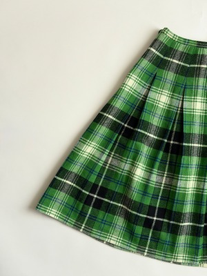 Wool plaid skirt