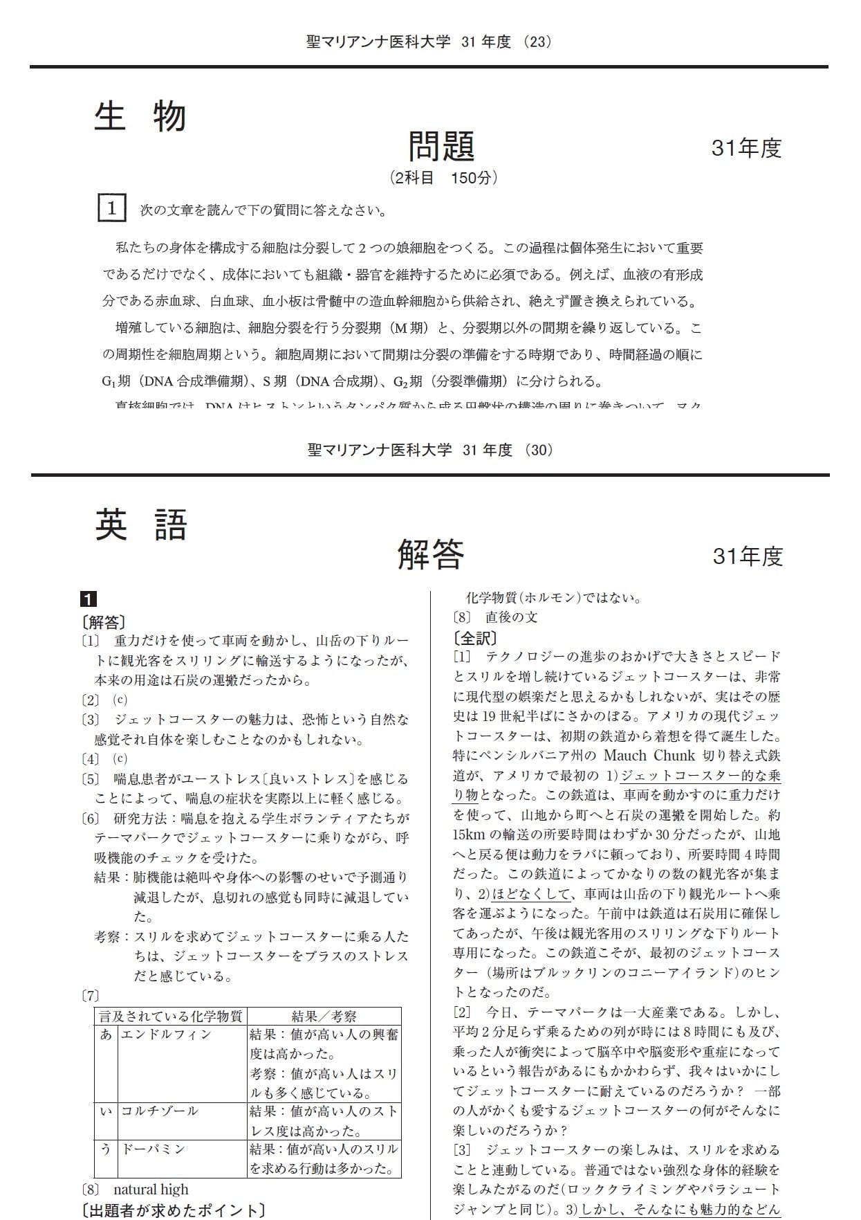 2024年度 私立医学部入試問題と解答 13.聖マリアンナ医科大学 | 青本