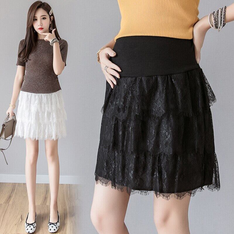 【新作】【送料無料】 6620＃レースマタニティミニスカート弾性ウエストベリー2層スカート服妊婦夏セクシー妊娠スカート エラスティック 伸縮 サマー 夏物 AL expec395205008914