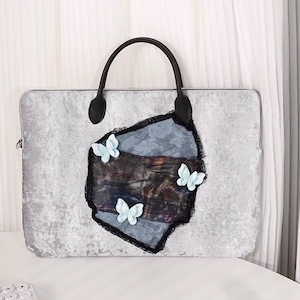 gry butterfly pc notebook bag<b1707>