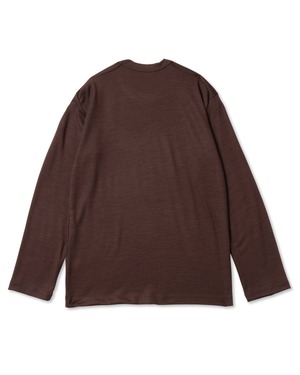 ROTOL "Wool Basic Long Sleeve Tee〔BROWN〕"