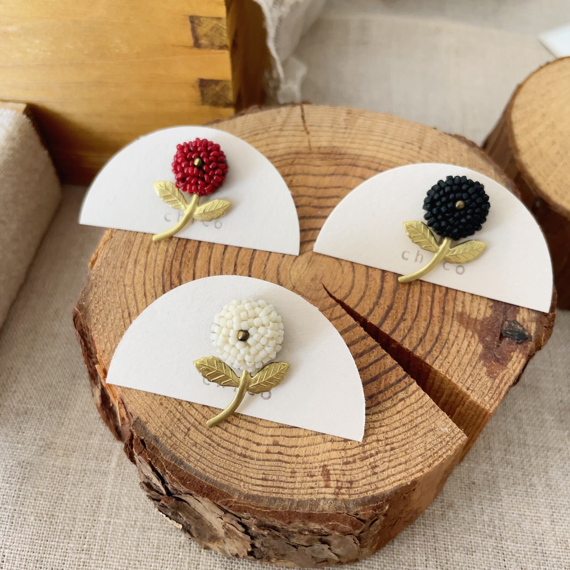 chico/お花ブローチ