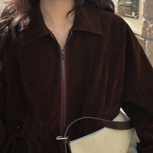 pocket ribbon short jacket　J00153