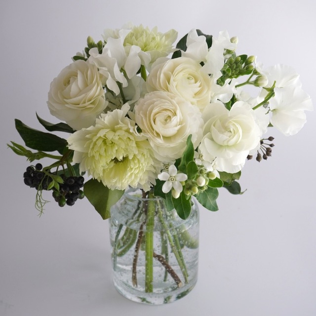 【3/20〜3/22限定】白グリーンのナチュラルなブーケ