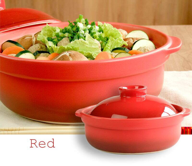 宴 土鍋 耐熱 直火 ベイクレッド 8号鍋 (2-3人用) みのさらら IH対応 8号 土鍋 耐熱宴ベイク土鍋 2人から3