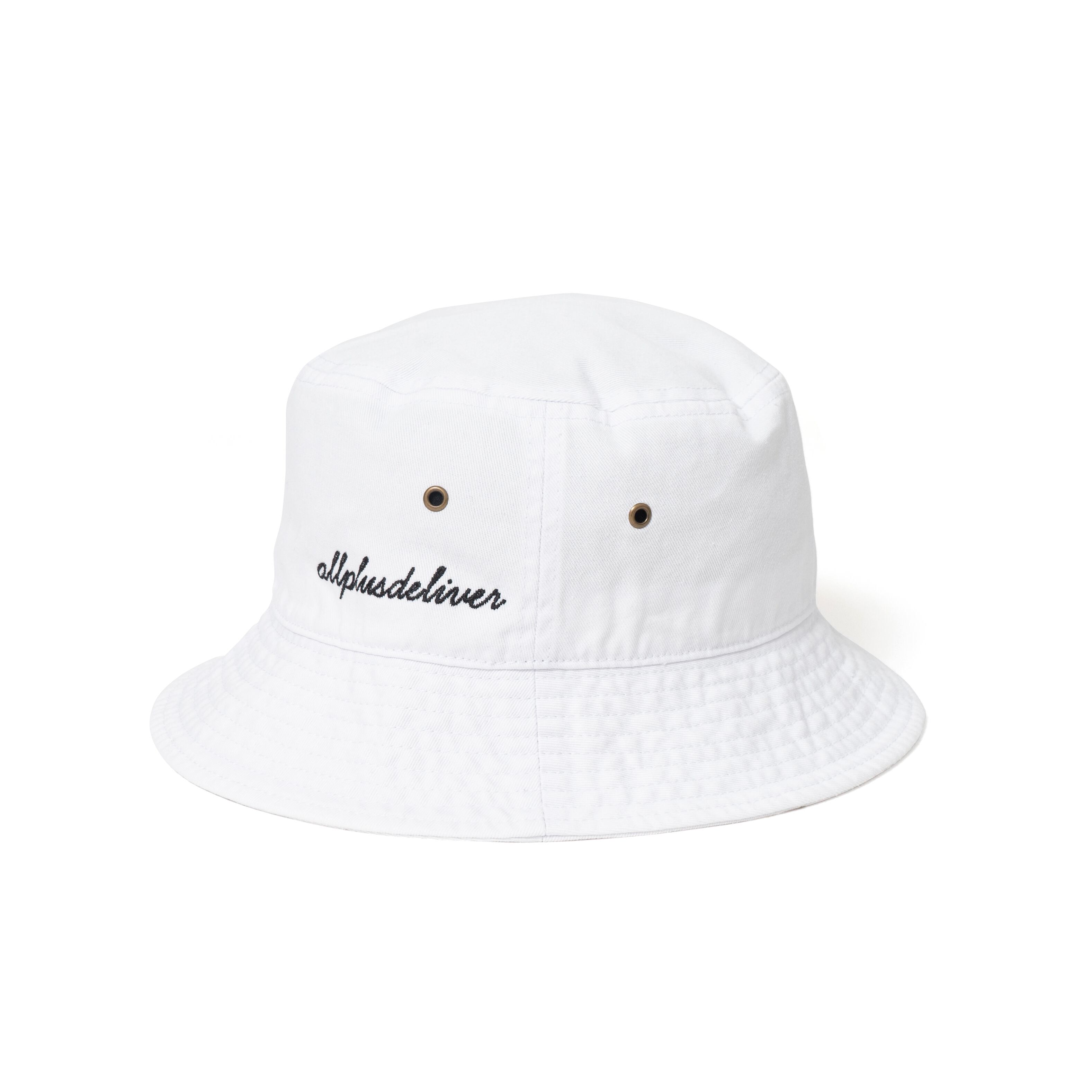 ALPSDR SIDE LOGO BUCKET HAT / WHITE