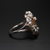 【１点もの】フラワールチルインクォーツリング ”ひまわり" #12