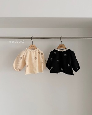 送料無料【予約】mienbloomB/Baby Rose Embroidery Blouse