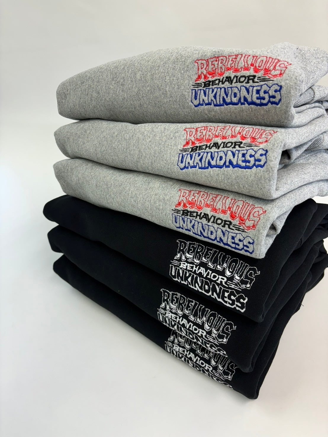 ☆REBELLIOUS BEHAVIOR☆ コラボ スエット 【ミックスグレー