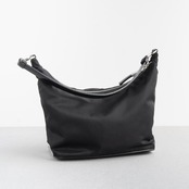 プラダ ショルダーバッグ ブラック ナイロン レザー ヴィンテージ