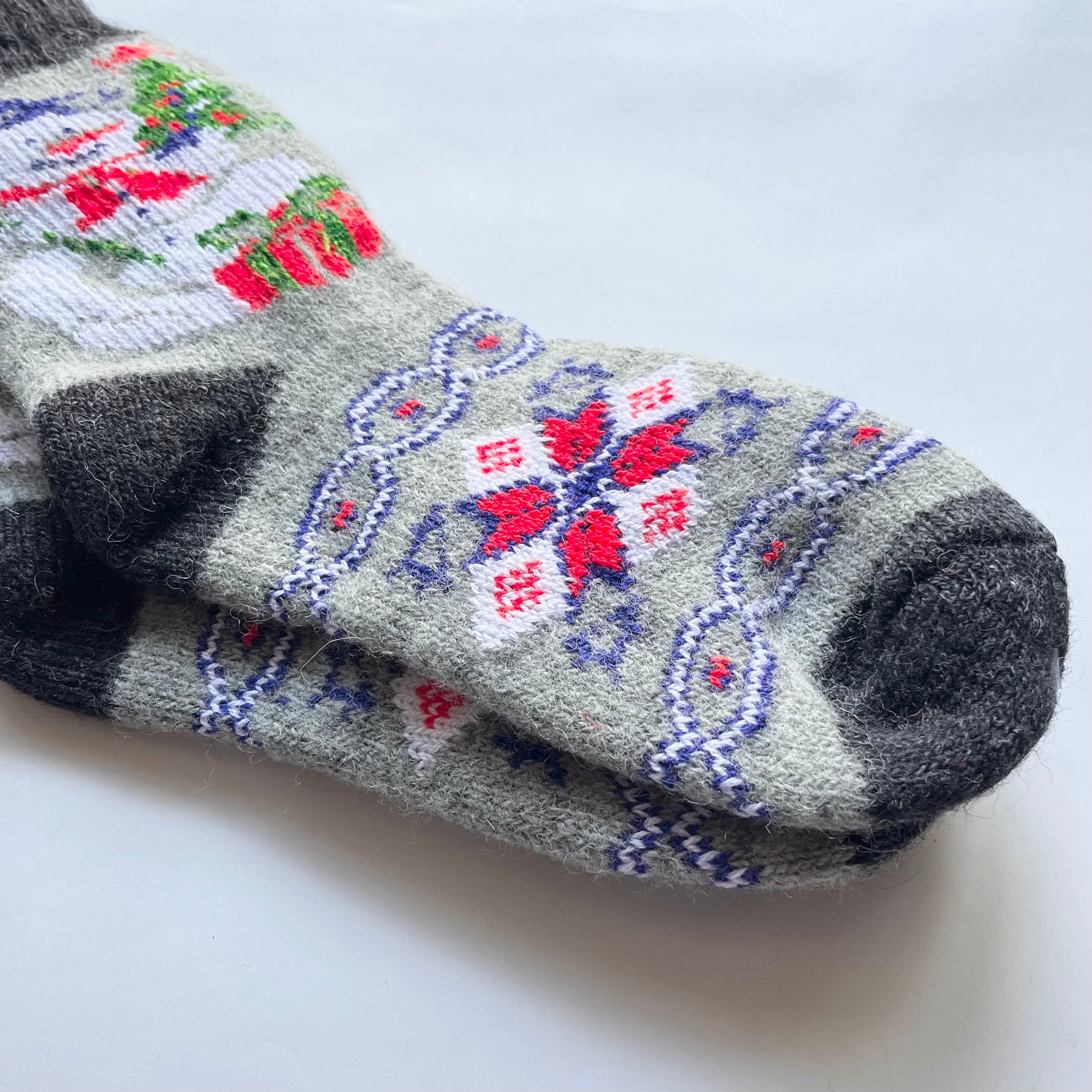 ウクライナ支援/ウールソックス(スノーマン柄)