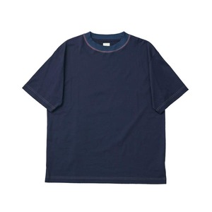 BI COLOR STITCH TEE / バイカラーステッチTシャツ (NAVY)