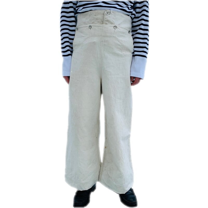 20's 30's フランス海軍 コットンリネンセーラーパンツ ワイド 20's 30's フランス海軍 コットンリネンセーラーパンツ ワイド