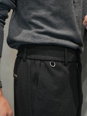 【脚長快適】ハイウエストスウェットスラックス