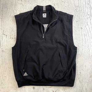 1990's adidas poly halfzip vest #G614