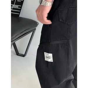 Wide leg cropped cargo pants 0670
