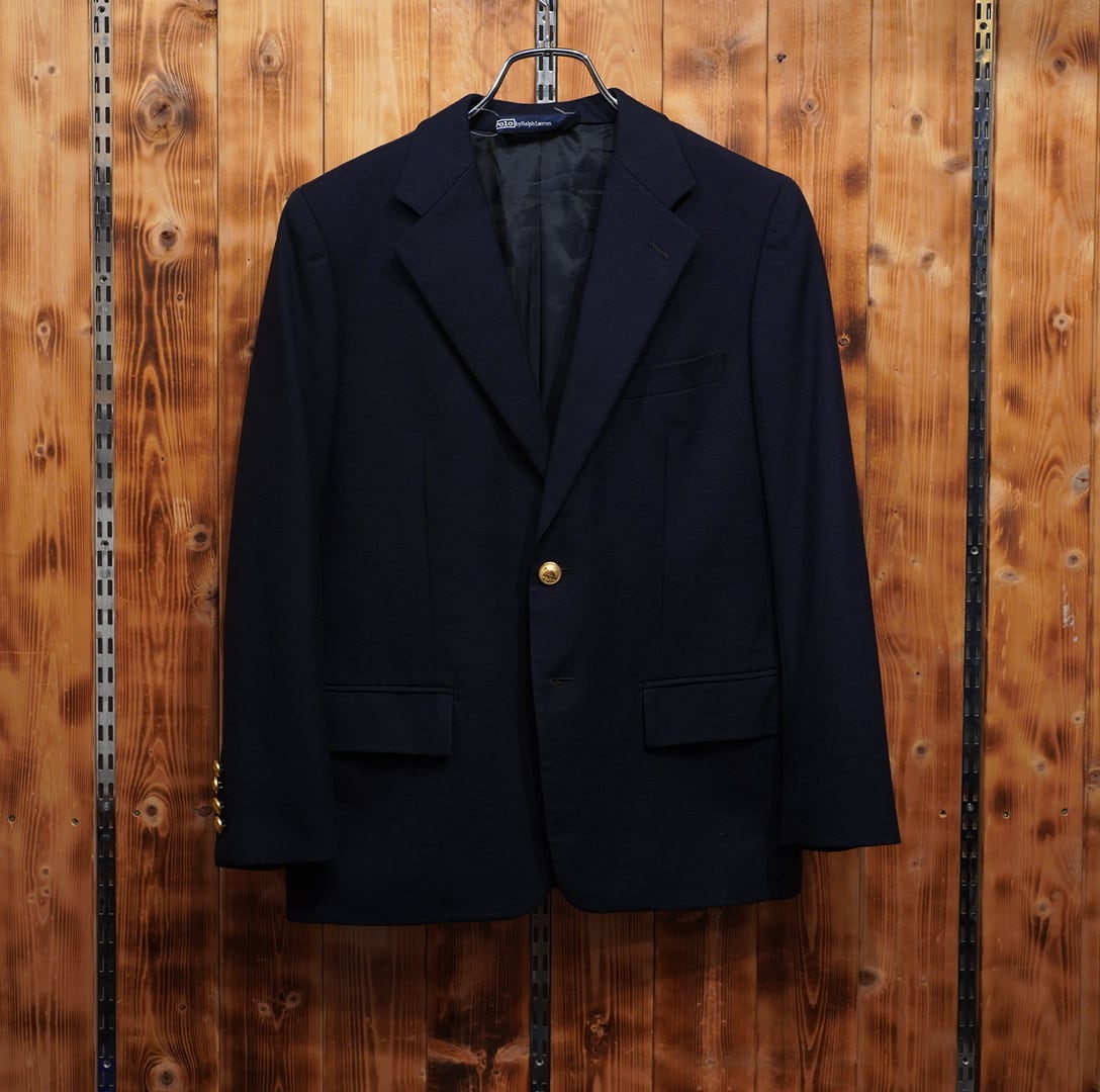 90s ralphlauren 紺ブレ ブレザー 金ボタン ボーイズ150 ラルフローレン ジャケット