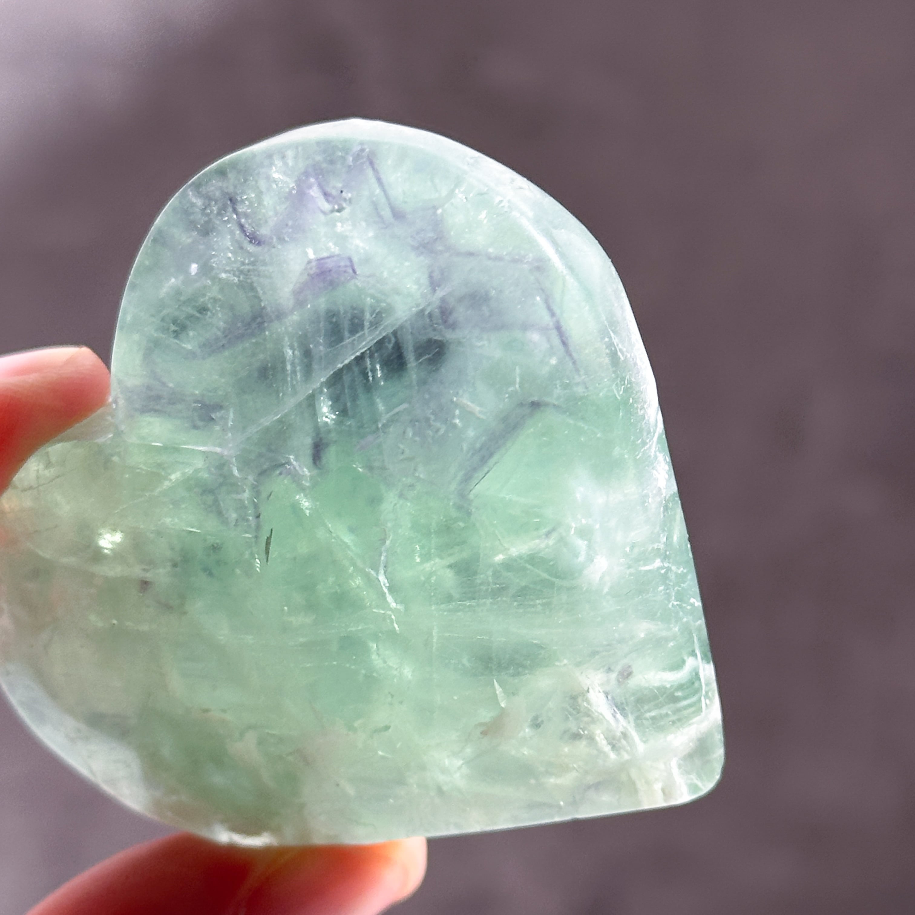 エンジェルフェザーフローライトハート 34◇ Angel Feather Fluorite