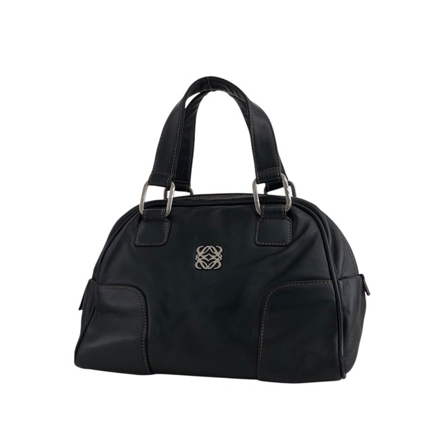 LOEWE ロエベ ハンドバッグ ブラック アナグラム レザー ミニボストン vintage ヴィンテージ オールド 4mv5x5
