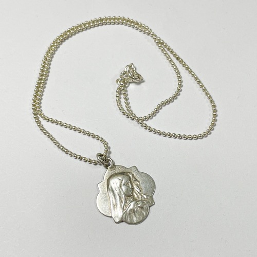 Old Our Lady Of Sorrows Sterling Pendant Necklace