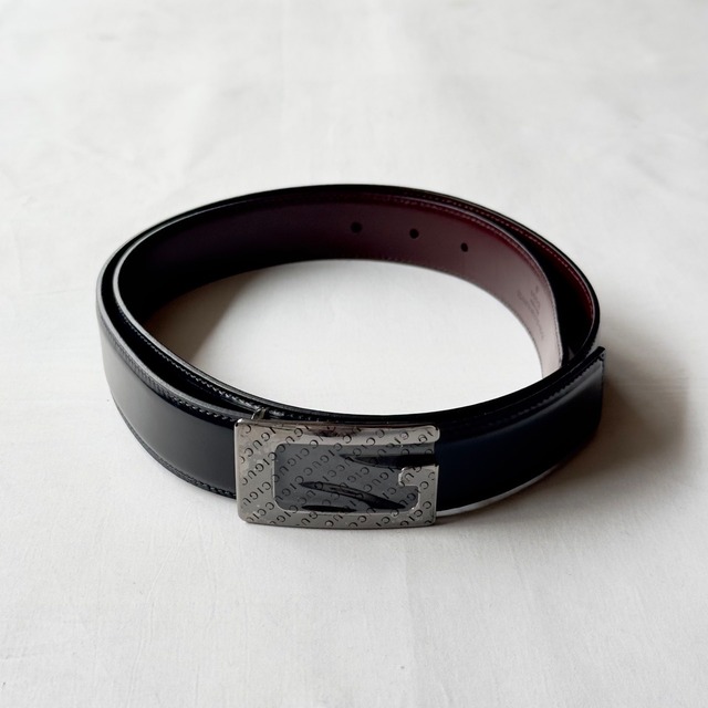 GUCCI BLACK LEATHER BELT