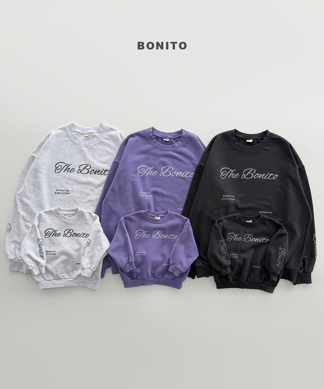 【mom size】the bonito lettering sweatshirt【BONITO】※9月中旬発送予定