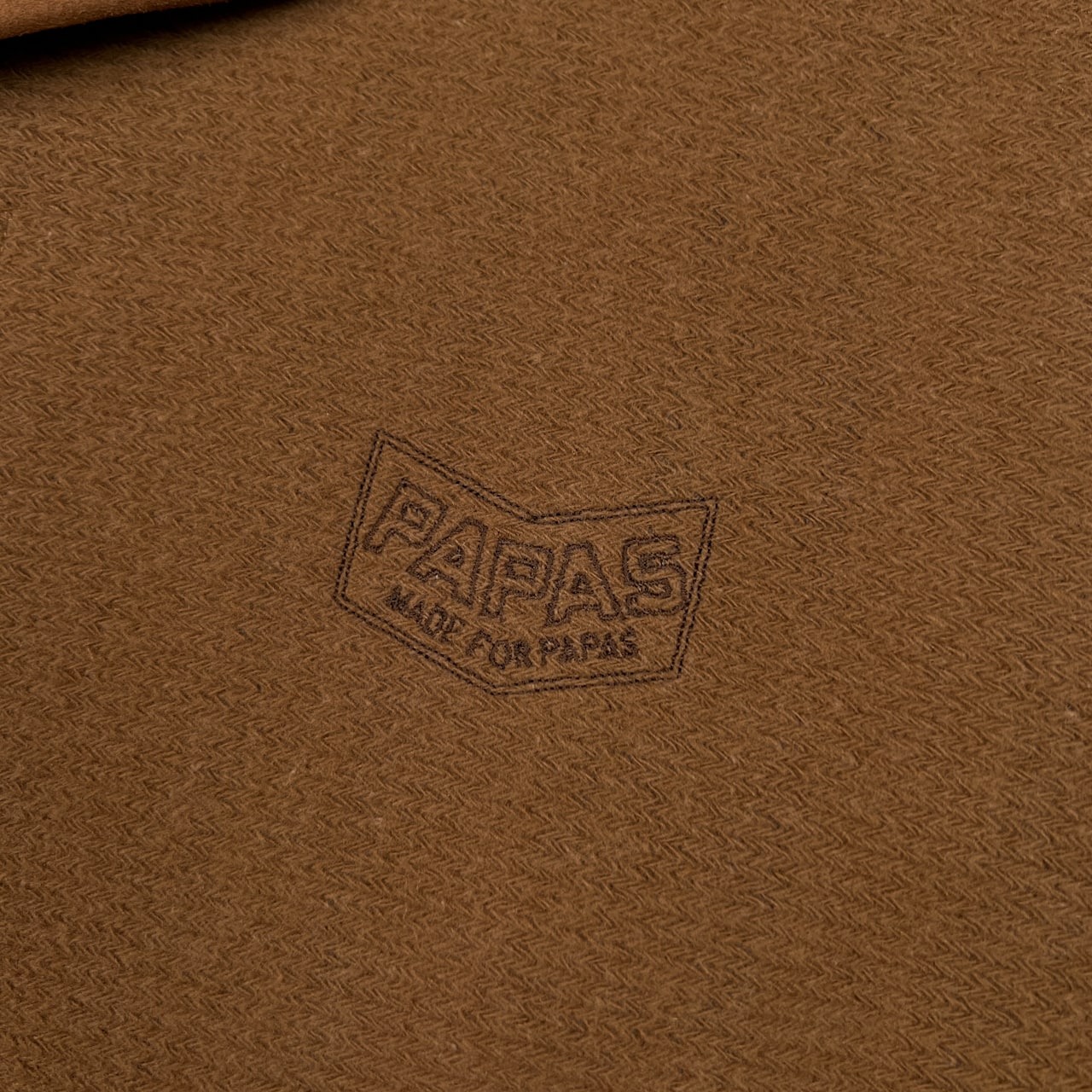 美品 PAPAS パパス ウール ジャケット サイズ 50 L/裏ネイティブストライプ/キャメルブラウン/日本製