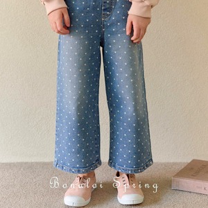 «sold out»«ジュニアサイズあり» bonaloi ハートデニムパンツ