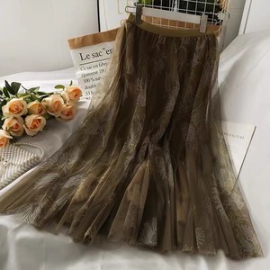 チュール重ね　大柄スカート　AJ11394-D001