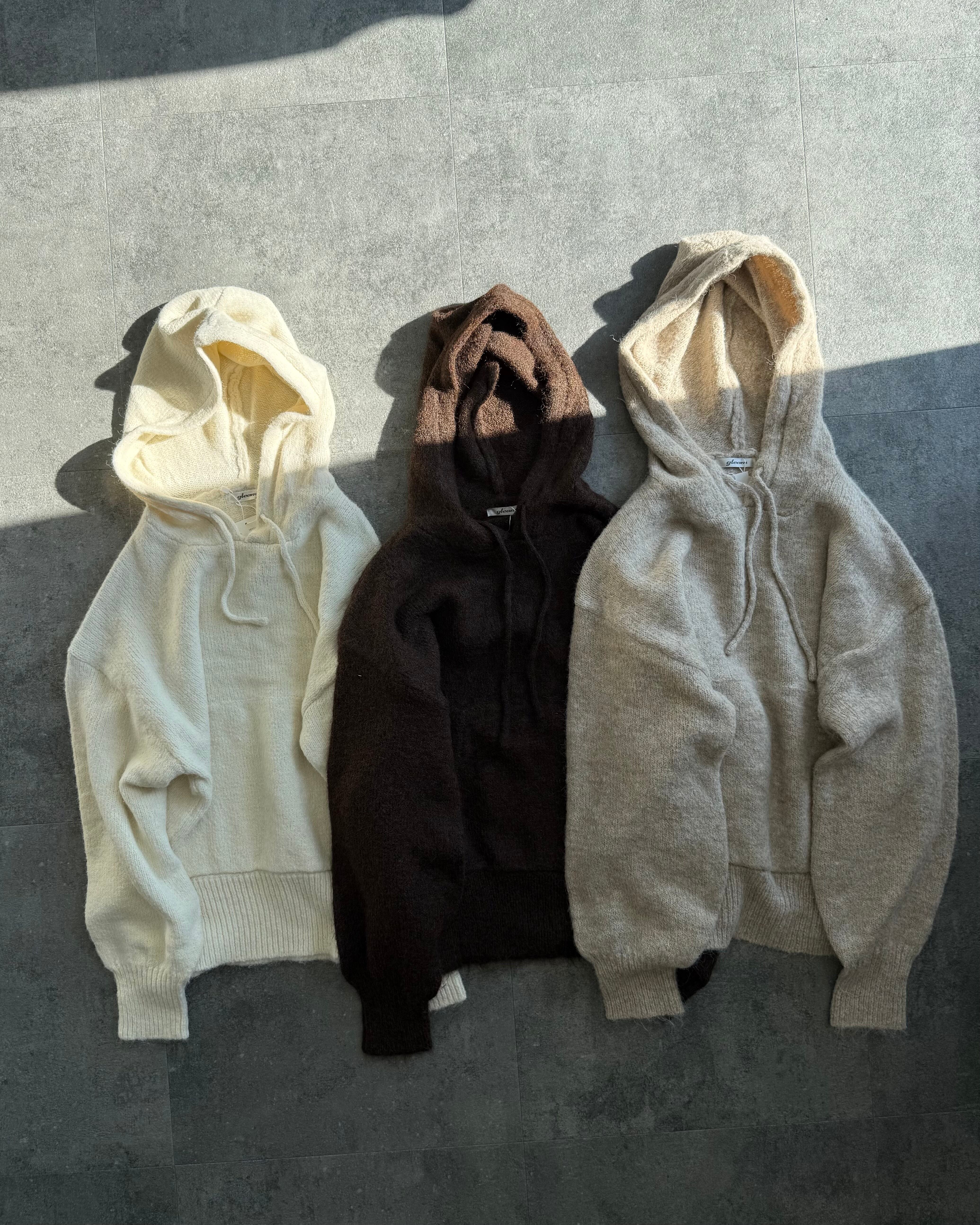 【新作アイテム送料無料】knit loose hoodie