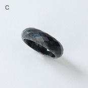 【16号】ブラックのキラメキがカッコいい！黒翡翠甲丸リング black facetcut ring A貨翡翠 jd_rg1080