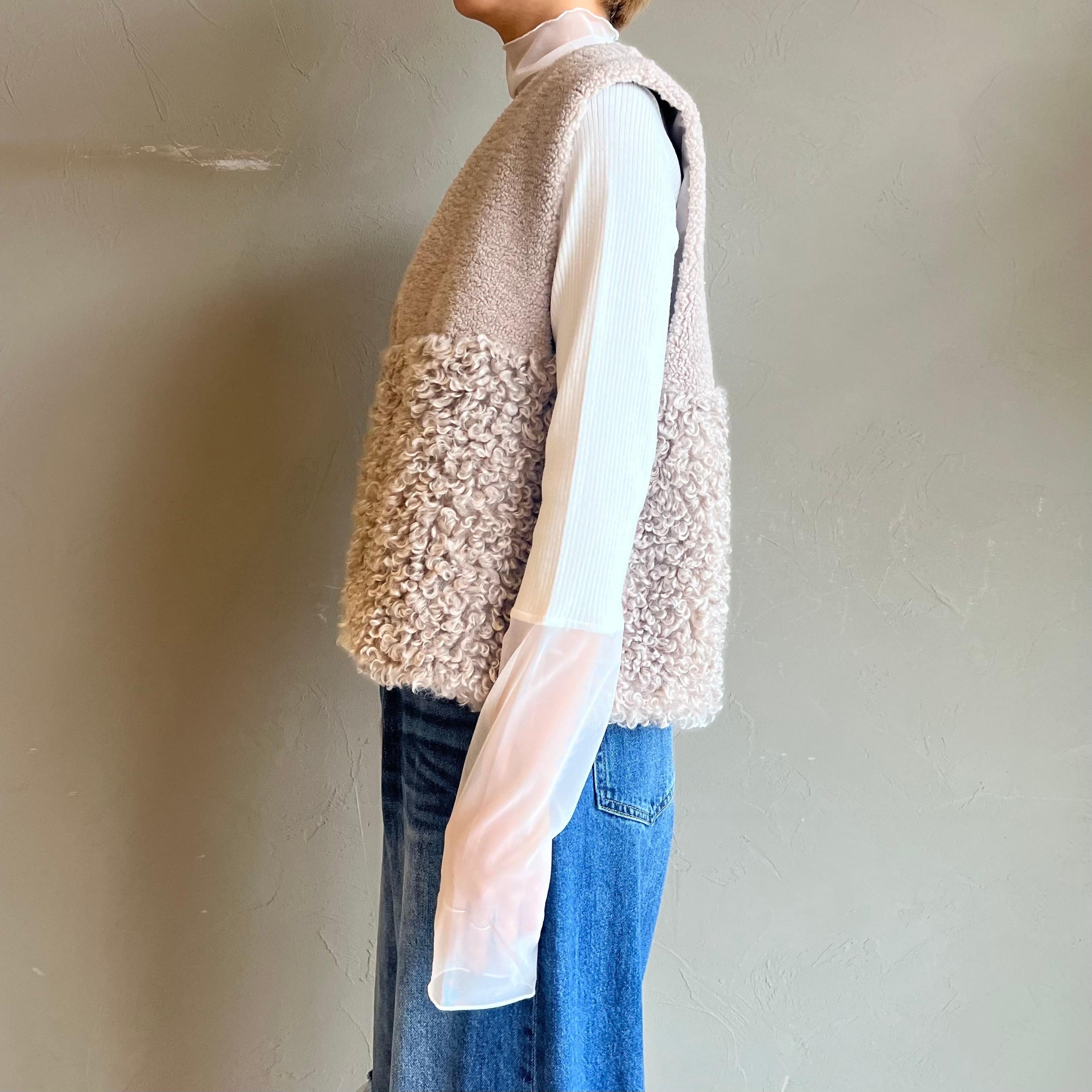 PASSIONE 】切り替えボアベスト | valance 福井|レディース セレクト PASSIONE 】切り替えボアベスト | valance 福井|レディース セレクト