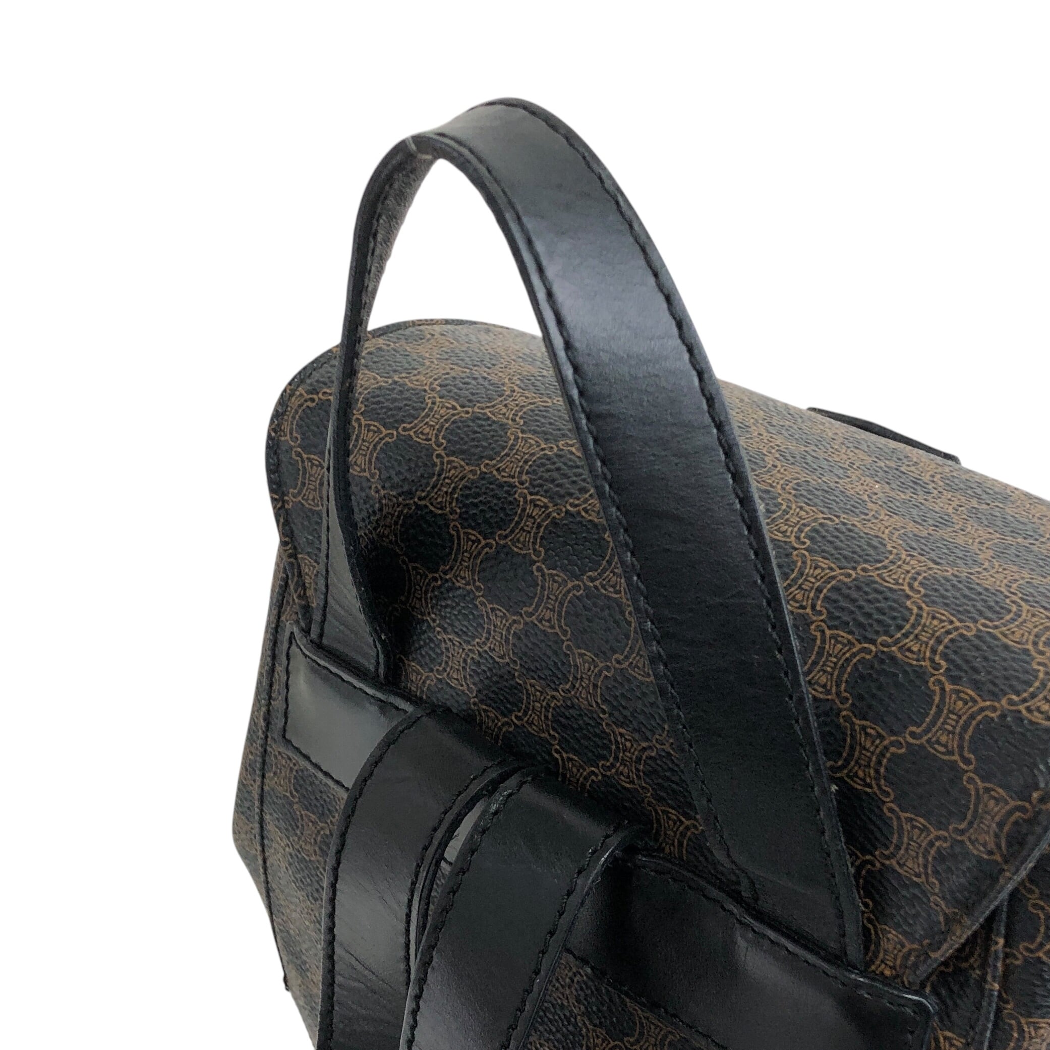 CELINE セリーヌ マカダム バックパック ブラック PVCレザー リュック