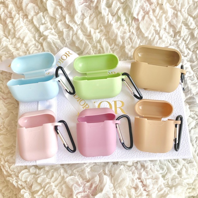 【パステル】シリコンAirPodsケース【AirPods1,2 / pro】