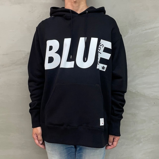 CLASSIC VINTAGE HOODIE Ⅱ "BIG BLUE" / BLACK