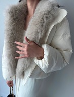 【新作5％OFF・3日間】FoxFur 100% & Goose-Down100% Short Padding_2colors