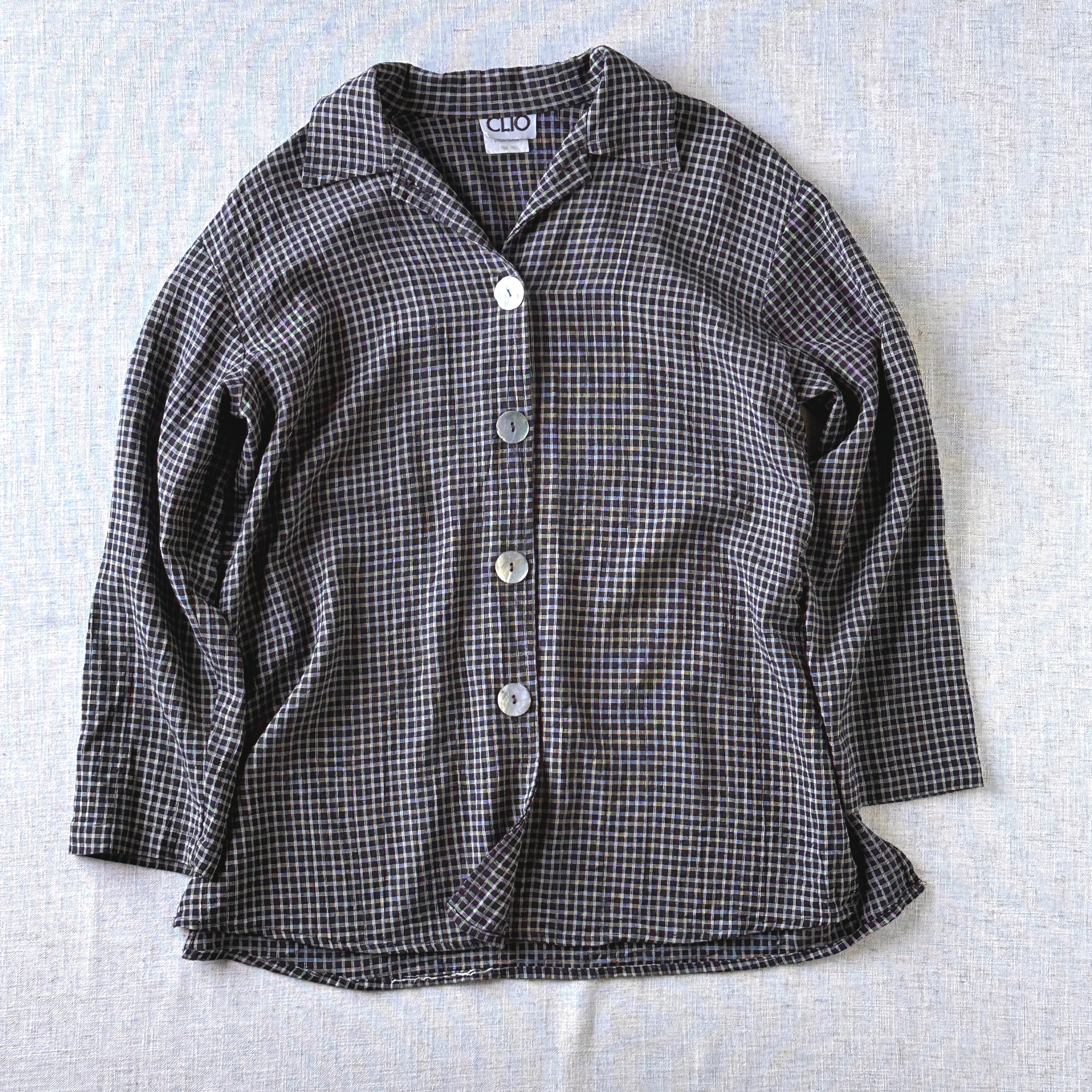 90's USA CLIO Rayon Blend Open Collar Shirt Unisex M