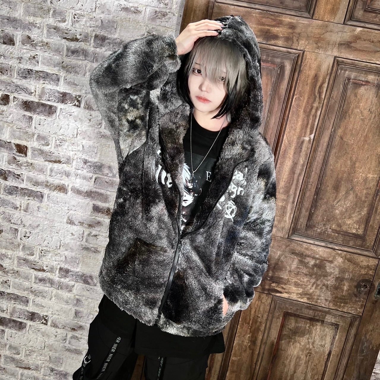 軽量×防寒もこもこZIP OUTER【DARK MARBLE GRAY】 | NIER CLOTHING powered by BASE