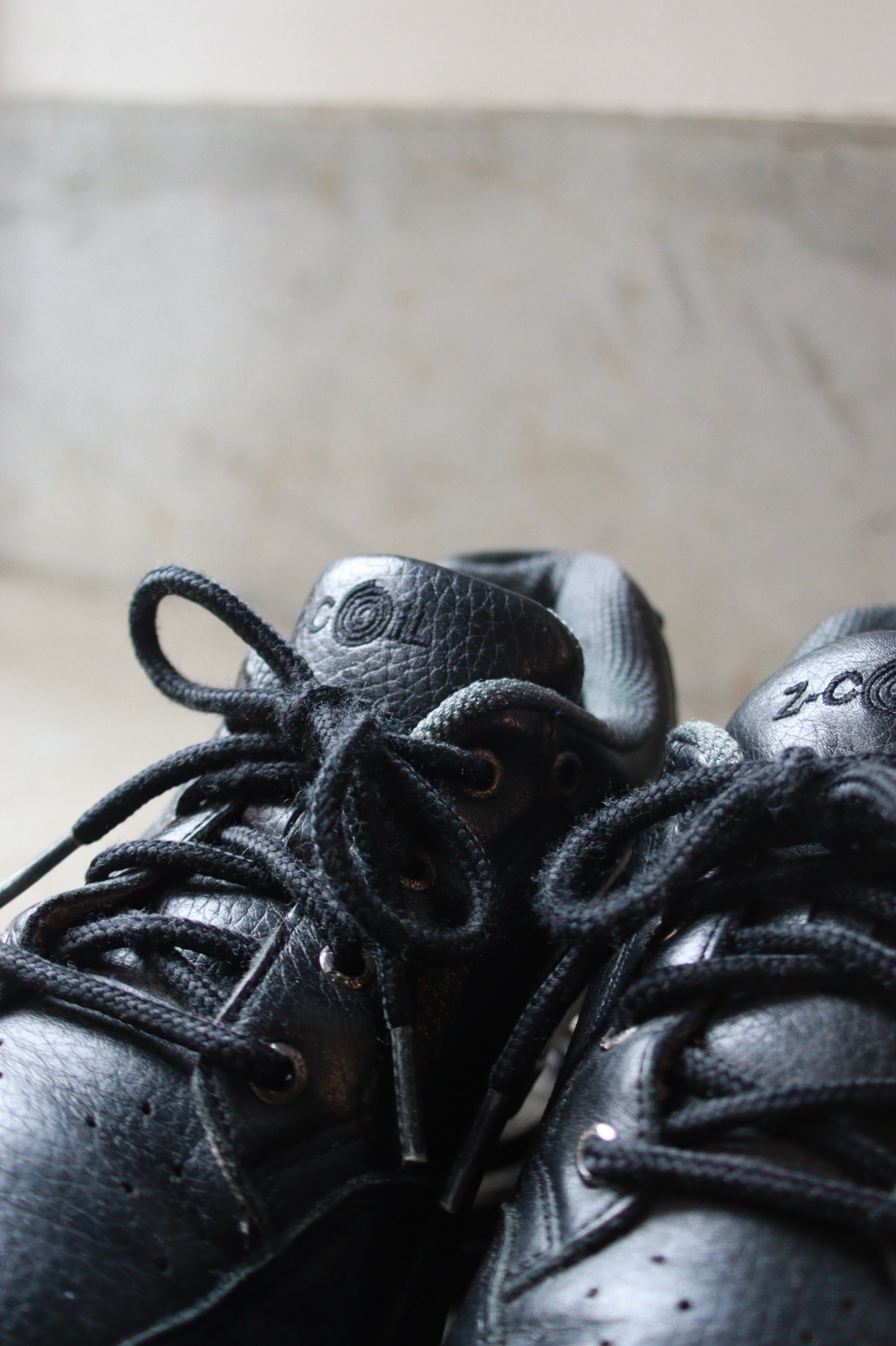 Z-Coil spring heel black leather shoes . US 7 / jpn 24cm . | snooze