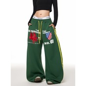 ストリート  刺繍スウェットパンツ P369