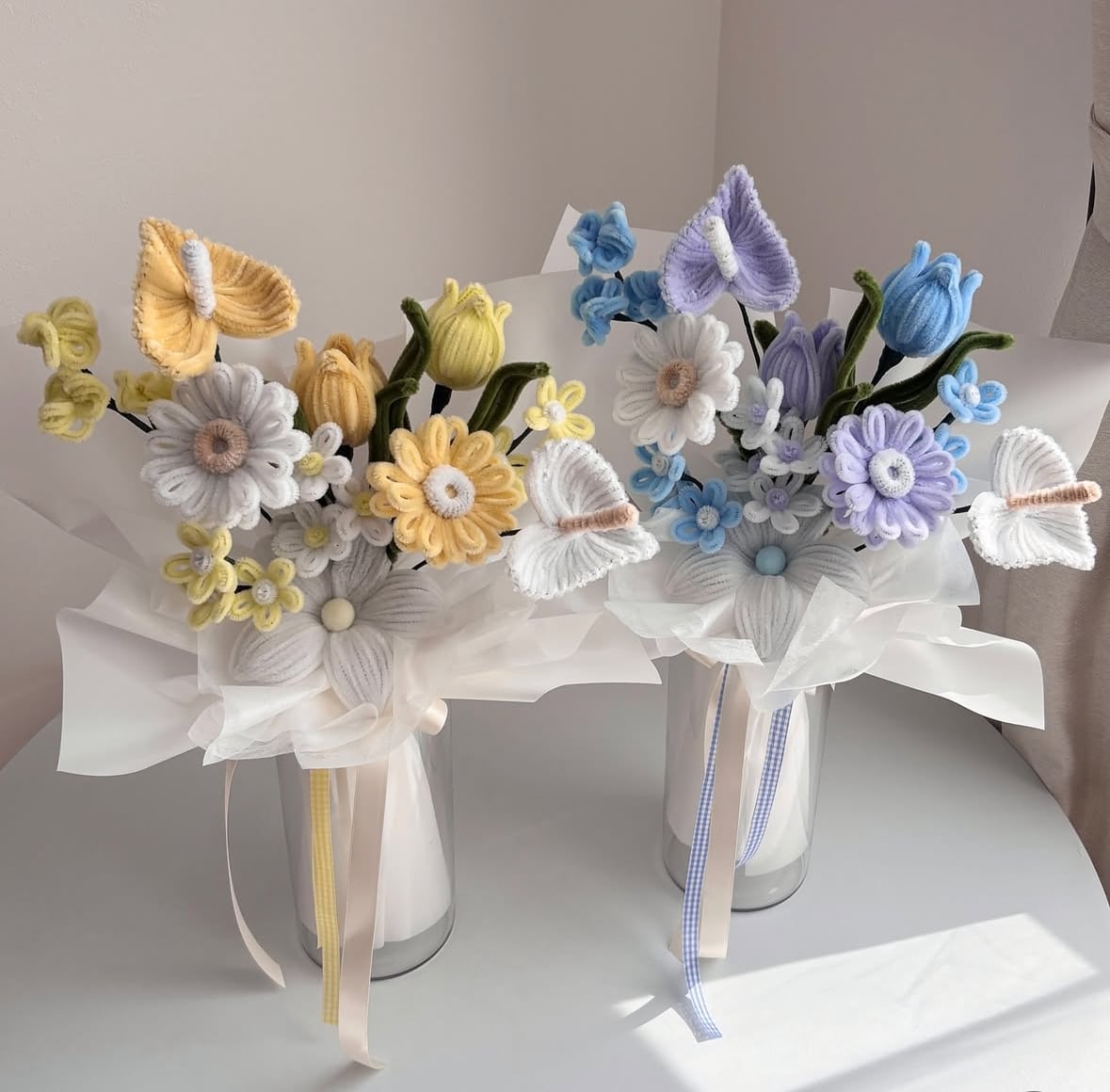 beige bouquet【モールフラワー6本】 | Pay ID